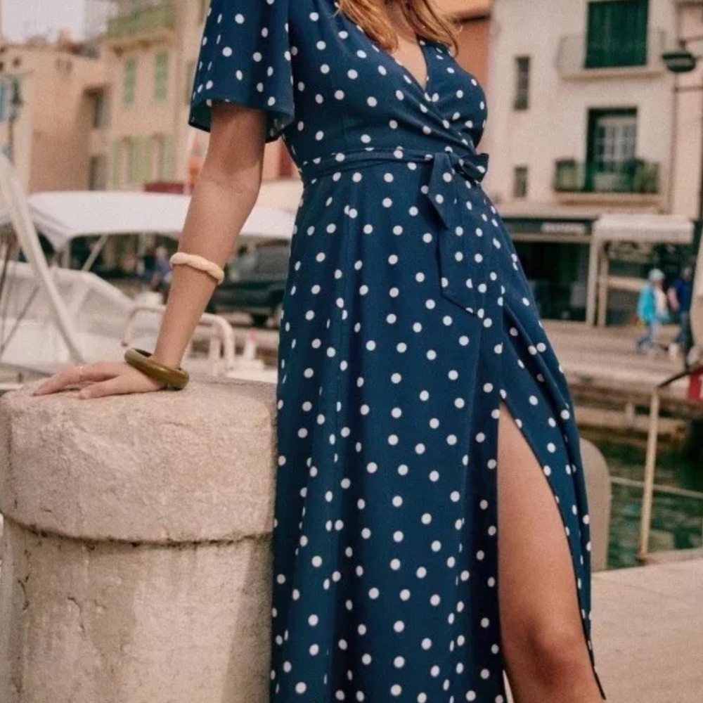 Sezane Sarah Wrap Dress